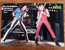 QUIET RIOT~1984 2-PAGE POSTER~MAGAZINE PINUP CLIPPING~KEVIN DuBROW/CARLOS CAVAZO