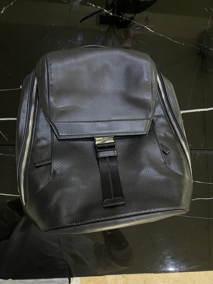 Tumi Ashton Dolton Flap Backpack Leather Black | eBay