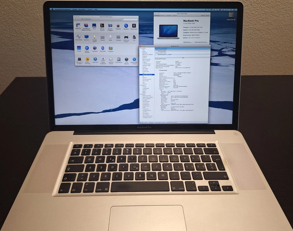 Apple MacVook Pro 17 Zoll 500GB 2.8 GHz Intel Core 2 Duo 4GB - Bild 2 von 4