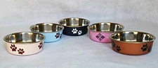 NEW BELLA BOWLS SMALL PET BOWLS IN ASSORTED COLORS 5.5" x 2" DOG AND CAT DISH