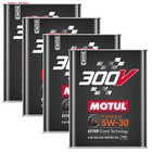 4x MOTUL 300V POWER 5W-30 Olej silnikowy Ester Core Wyścigi Olej do sportów motorowych 110814