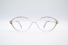 Vintage Women BI 5272-12 53 14 135 Transparent Brown Oval Glasses NOS