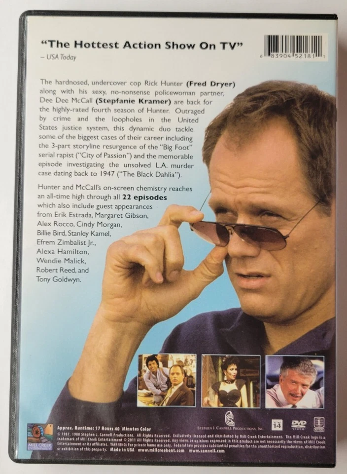 Hunter The Complete 4th Season Fred Dryer (DVD, 2011, 4 Disc Set) - Image 2 of 4