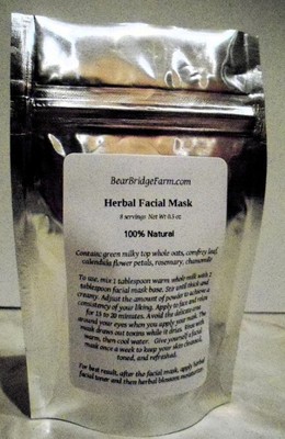 Herbal Facial Mask for Oil Skin, Natural, 8 applications