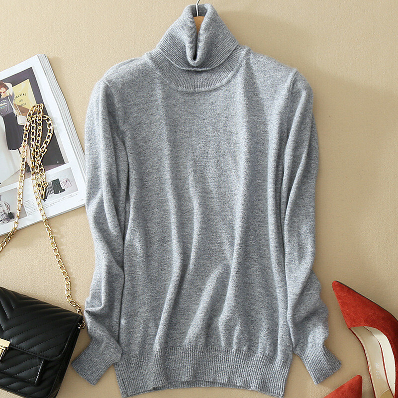 Suwequest Cashmere Turtleneck Women Sweater Knitted Pullovers O - Foto 11