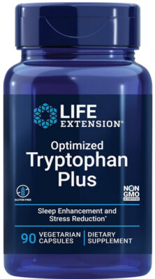 OPTIMIZED TRYPTOPHAN  PLUS SLEEP  STRESS 90 Veg Caps LIFE EXTENSION