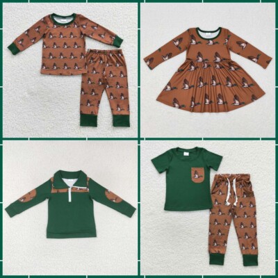 Baby Sibling Clothing Mallard Outfit Dress Pullover Top For Girls Boys