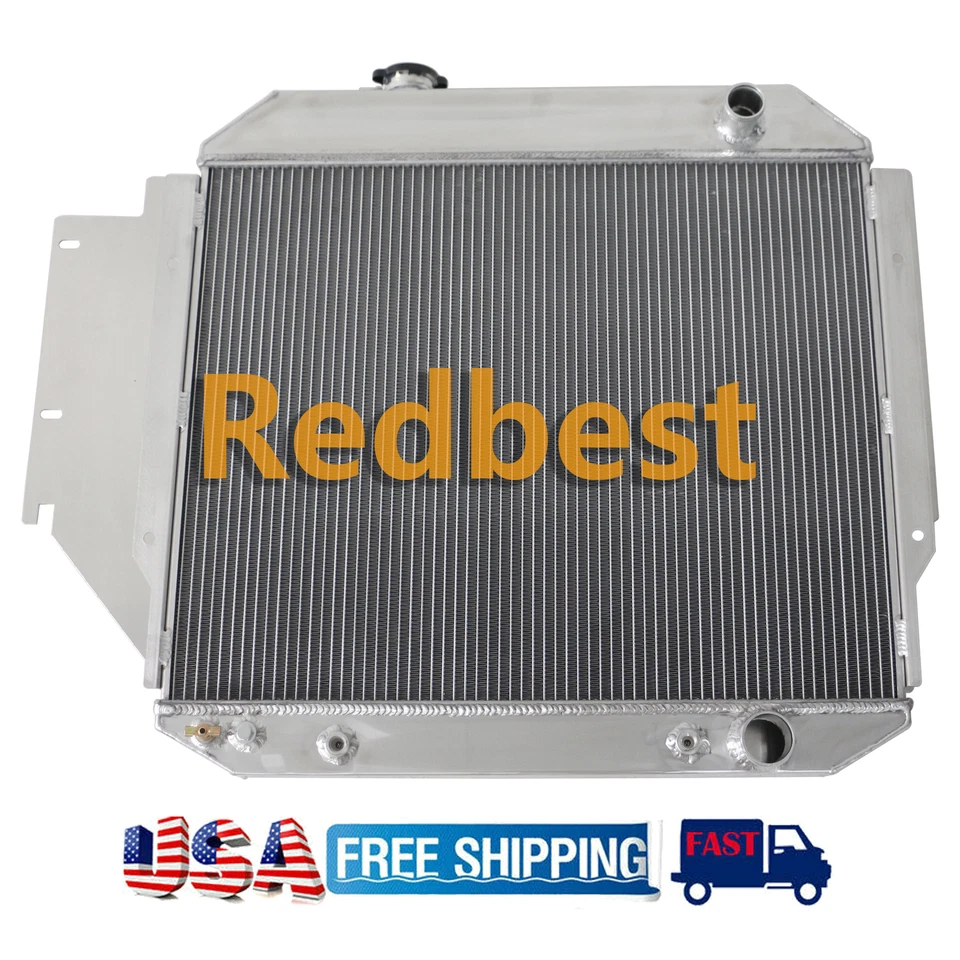 Radiador de aluminio de 3 filas para Ford Club Wagon 1995 3 puertas 4,9 L 4917 CC 300 cu. l6 Foto 2 de 4