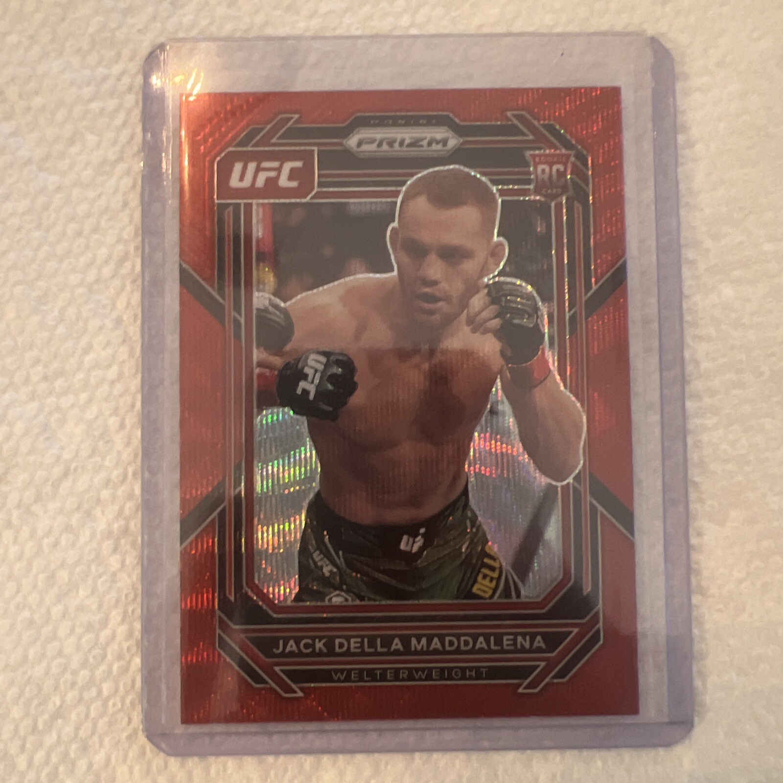 2023 Prizm UFC Jack Della Maddalena Red Wave Prizm RC Rookie #187