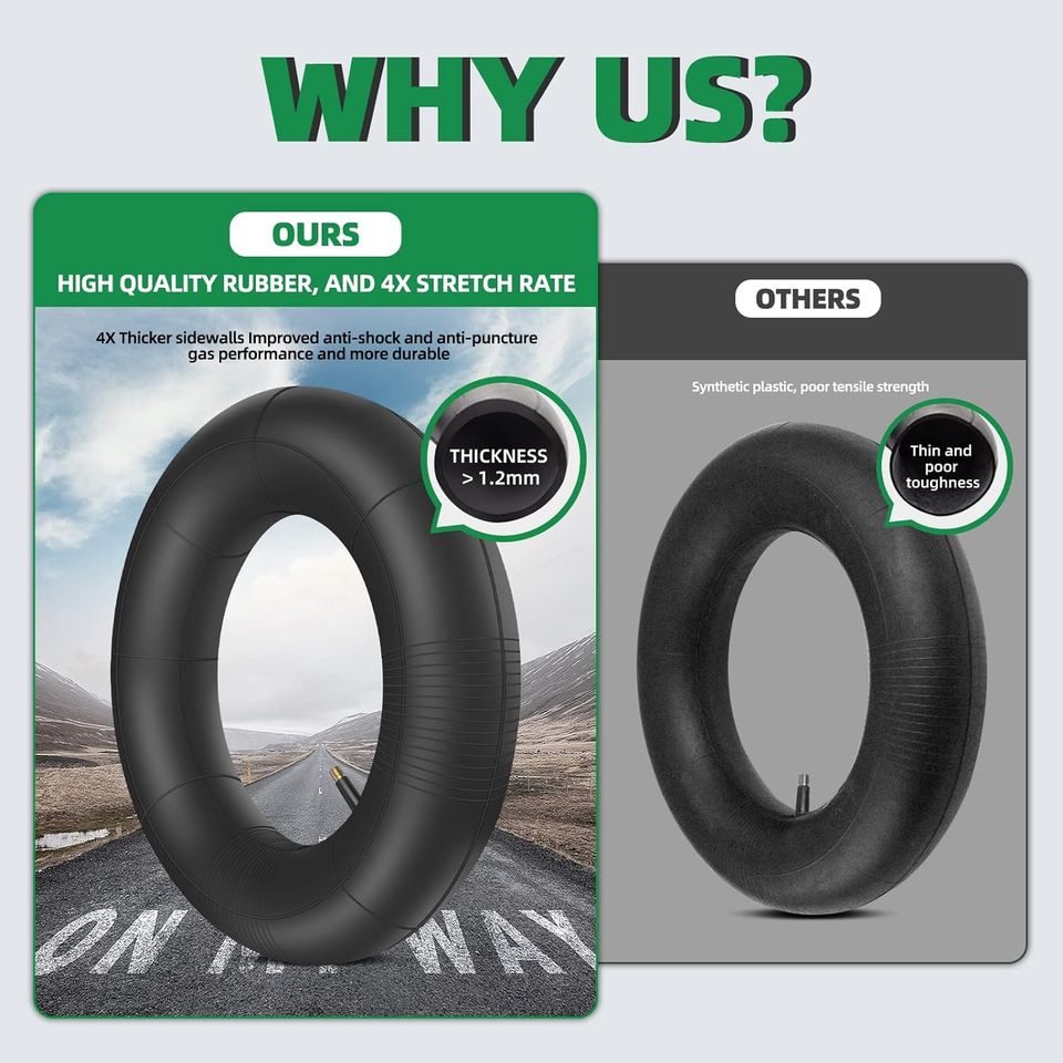 2Pc 16x6.50-8 tubes 16X6.5-8 16X650-8 ATV Mower Tire Inner Tubes TR13 ...