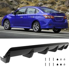 Glossy Black Rear Bumper Diffuser Lip 6 Fins Spoiler Splitter For Nissan Sentra Glossy Black Rear Bumper Diffuser Lip 6 Fins Spoiler Splitter For Nissan Sentra