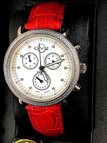 GV2 by Gevril 9804 Marsala Chrono Limited Edition Diamonds Ladies Watch WARRANTY - Picture 2 of 5