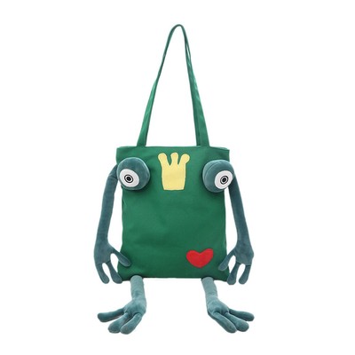  Handtasche Beuteltasche Tasche für Frauen Single Shoulder Frosch Design Reise