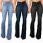 thumbnail 10  - Womens Skinny High Waist Flared Jeans Ladies Stretchy Denim Bell Pants Trousers