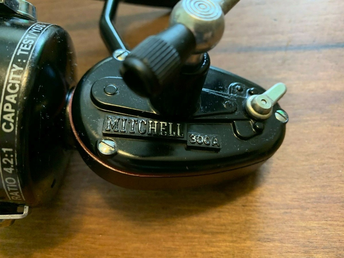 Mitchell 300A Vintage Fishing Reel Made in France with Protective Case