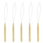 5 Nano Ring Micro Beads Hair Extension Pulling Loop Hook Tool Threader Wire