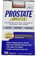 FORCE FACTOR PROSTATE ADVANCED - 180 TAPS - NEW SEALED EXP: 2027