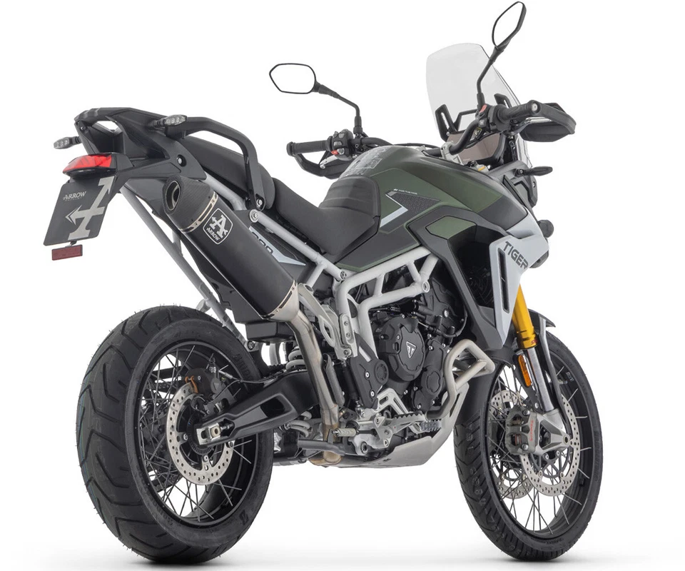 Terminale Scarico Arrow Racing Veloce Allum Nero TRIUMPH TIGER 900 GT / PRO 2024 - Immagine 4 di 4