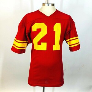 red and yellow football jersey
