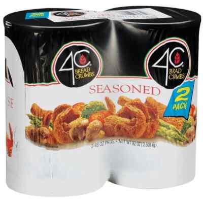 4-C Seasoned Panko Bread Crumbs 25 oz, 2 ct Frying Fried Food Seasoning Spices