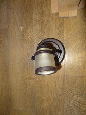 Hampton Bay EC9075IO 1 Light Ceiling Fixture Iron Oxide Finish Chiseled glass Sh