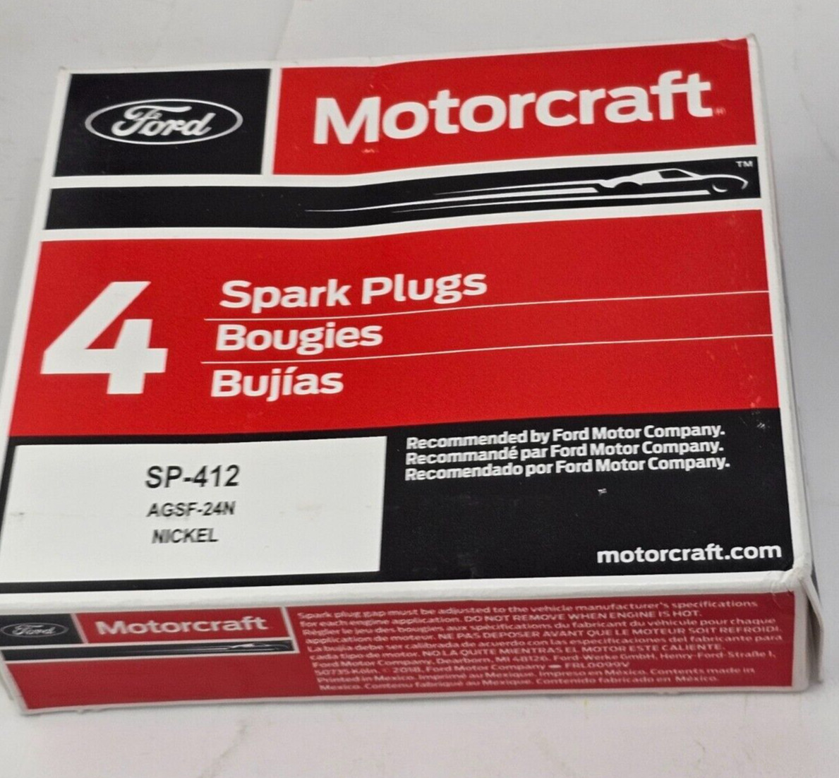 QTY 4 Motorcraft Spark Plug SP-412 for 06-10 Ford Explorer Mustang Ranger