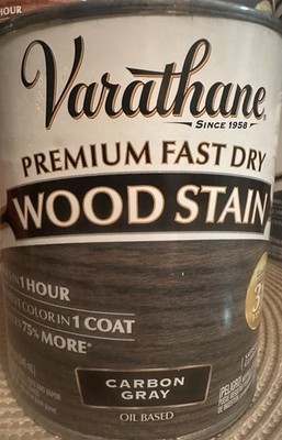 Varathane Fast Drying Oil-Based Wood Stain Carbon Gray 1 Quart