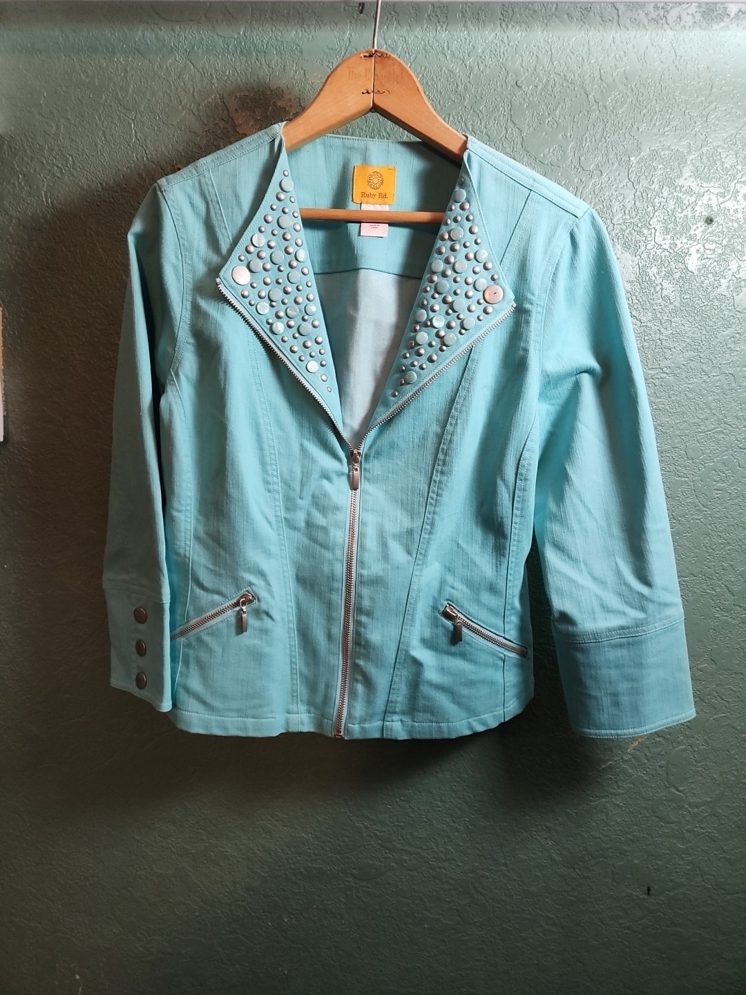 Women's Ruby Rd Lightweight Jacket Teal Size 6 - image 1