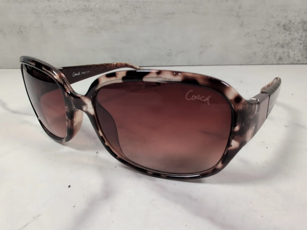 Coach Women\'s Tortoise Shell Sunglasses Kissing C Signature Brown 58-16-135 Coach Polarized Designer Brown Sunglasses for Women for sale  main image 3