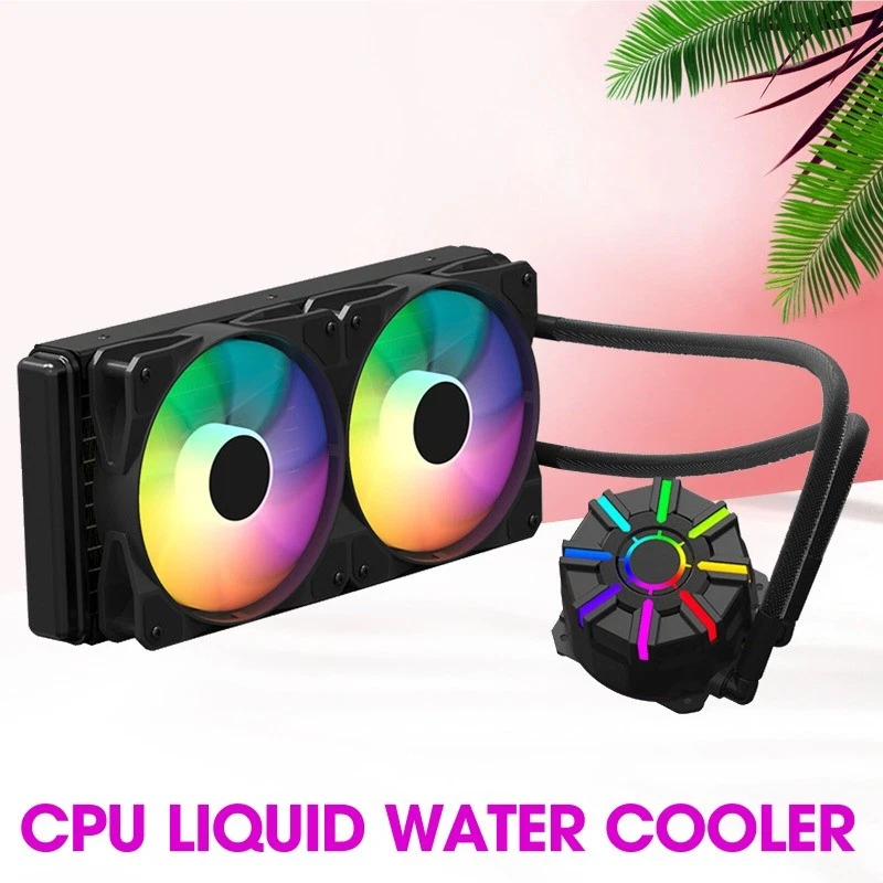 V240 Liquid CPU Cooler 240mm RGB&PWM Pump&Fan 250W TDP AIO Water Cooler NEW - Image 3 of 4