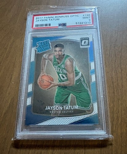 Jayson Tatum 2017 Panini Donruss Optic Rated Rookie PSA 9 Mint