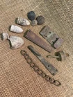 Dug Civil War Relic Group Bullets Buttons Scabbard Tip Dalton Georgia Finds