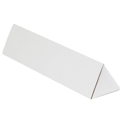 Triangle Corrugated Cardboard Mailing Tubes, 2'' x 36 1/4'', White, Pack of 50,...
