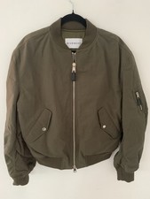 Givenchy Couture Seam Stamp Logo Bomber Jacket Khaki Green EU-46 US-Small