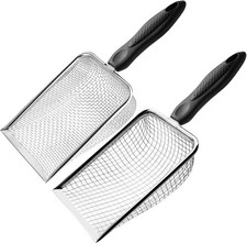 Garden Soil Sieve Set of 2 | Compost Sand Stone Riddle with Handle 3.8/5mm Mesh