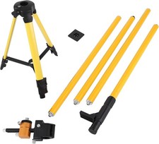 Laser Level Pole mit Stativ, 12 Fuß/3,7 m Teleskopstange für Laser Leveler Stand