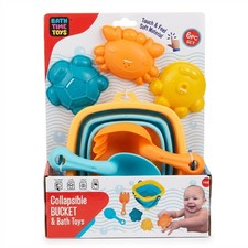 Baby Bath Toys Set 6PCS Collapsible Bucket With Scoop Water Toys Toddler 18M