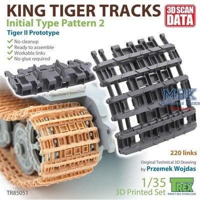 T-Rex Studio TREX85051 King Tiger Tracks Initial Type Pattern 2 / Ketten