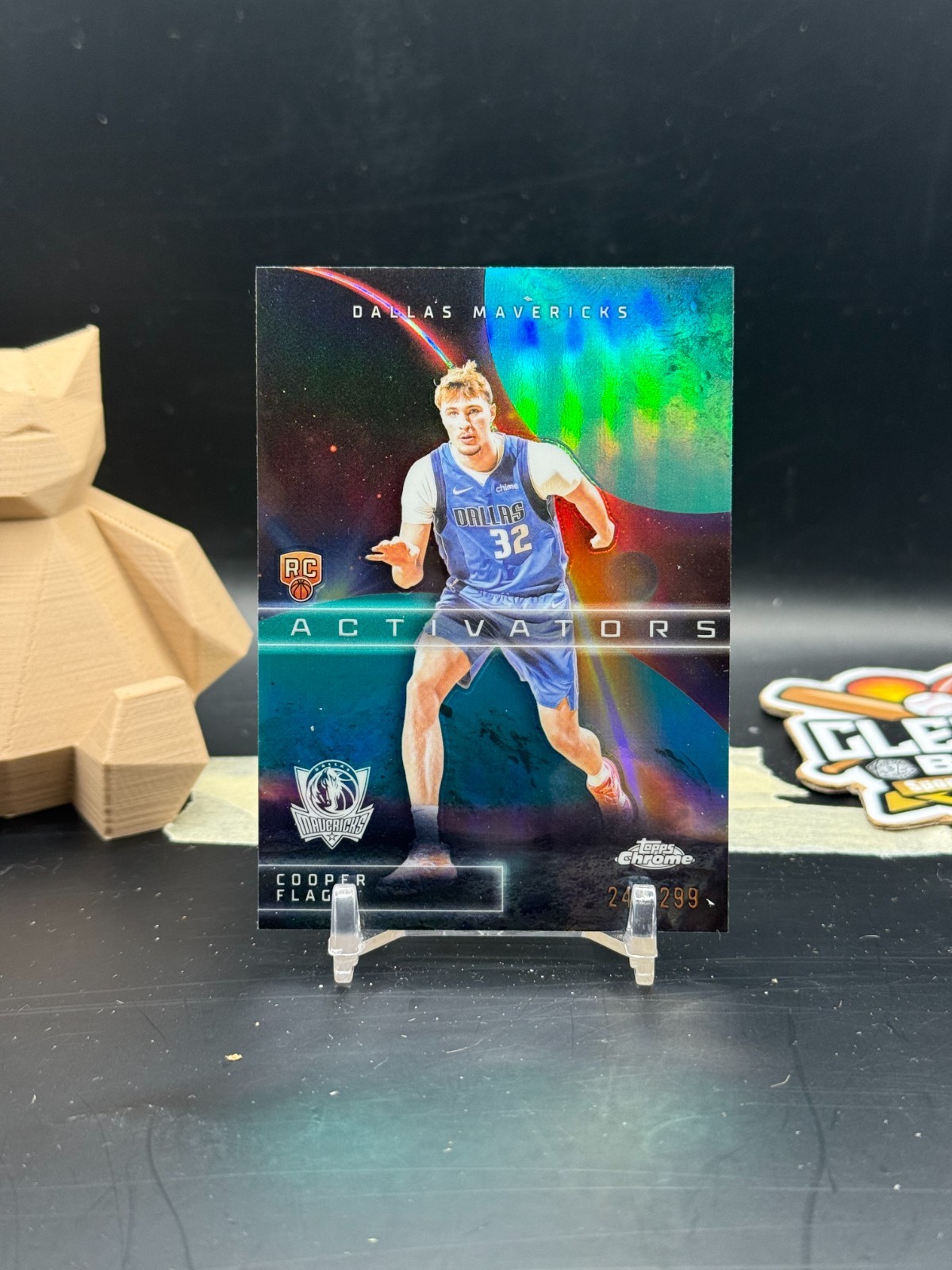 Cooper Flagg 2025-26 Topps Chrome Activators Rookie Aqua /299 Mavs (CBR)