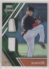 2017 Panini Elite Extra Edition Dual Materials Emerald 1/10 Dillon Peters 0b5