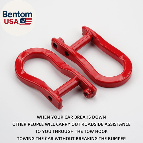 Front Tow Hooks Compatible with 2007-2019 Chevy Silverado GMC Sierra 1500 2019 C - Picture 4 of 12
