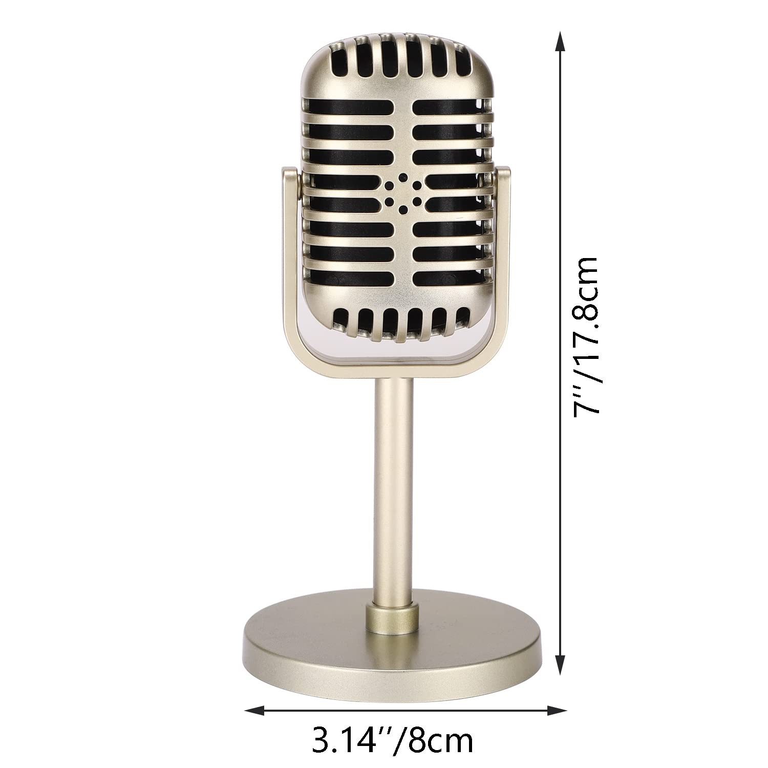 Retro Microphone Props Model, Vintage Prop Mic, Fake Plastic Microphone Stage...
