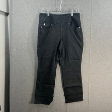 Belle By Kim Gravel TripleLuxe Reg Twill Cropped Str Black, Reg 10