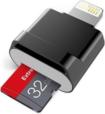 Lightning to Micro SD Card Reader for iPhone iPad, MFi Certified iOS 13 