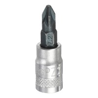 "FüR Pozi Bit PZ2 1/4\" Antrieb 1.5\" LäNge S2 Stahl Bit CR-V Stecknuss"