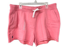 Polo Ralph Lauren Women's Fleece Coral Shorts Navy Pony Size XXL