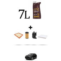 Hoffcar Set Service 4 Filter Und 7L ÖL FüR Land Rover Evoque (L538) 2.0 D