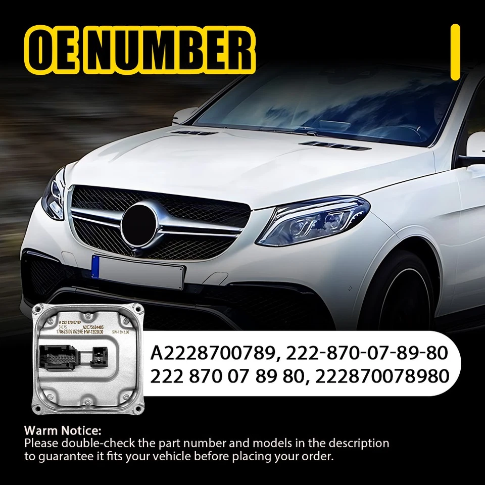 Módulo regulador de voltaje de lastre LED de faros para Mercedes-Benz A2228700789 Foto 3 de 4