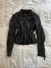 Vintage Saint Tropez Echtlederjacke   Biker-S...