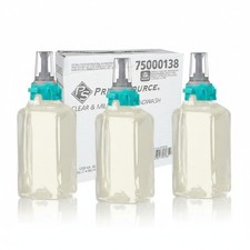 3x Prime Source Hand Wash Foam Mild Refills 1250mL for Dispenser ADX-12 8804-03